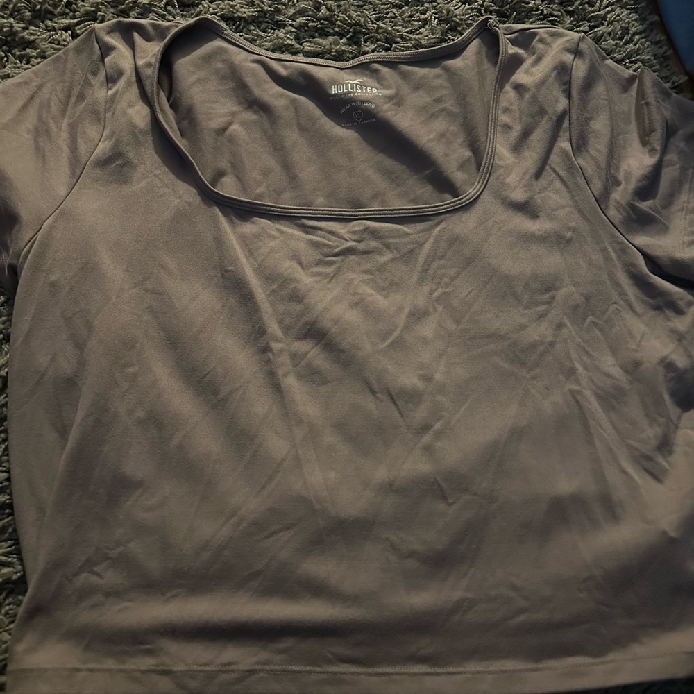 cropped square neck top from hollister